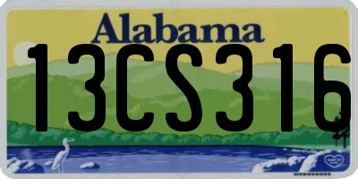 AL license plate 13CS316
