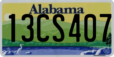 AL license plate 13CS407