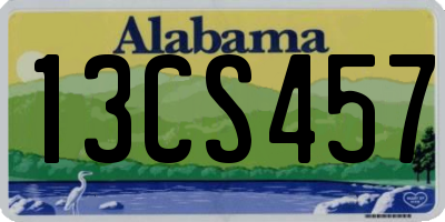AL license plate 13CS457