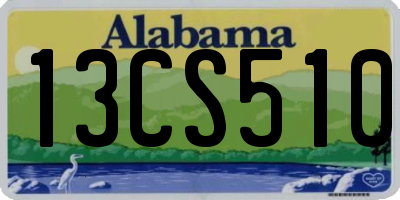 AL license plate 13CS510