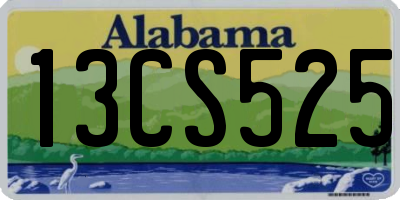 AL license plate 13CS525