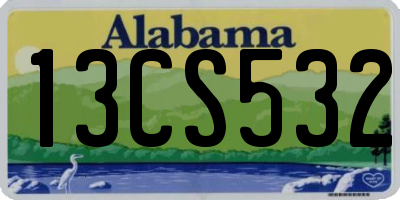AL license plate 13CS532