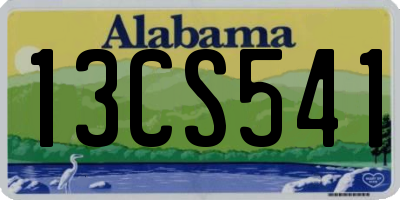 AL license plate 13CS541