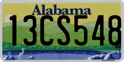 AL license plate 13CS548