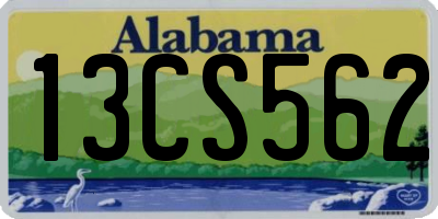 AL license plate 13CS562