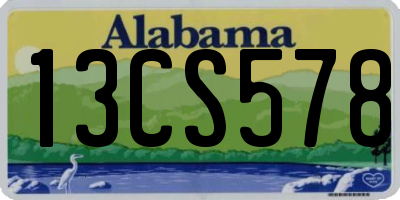 AL license plate 13CS578