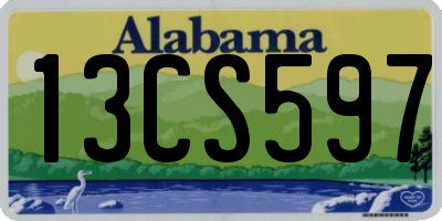 AL license plate 13CS597