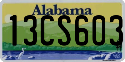 AL license plate 13CS603
