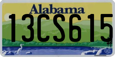 AL license plate 13CS615