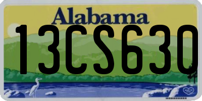 AL license plate 13CS630