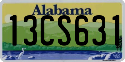 AL license plate 13CS631