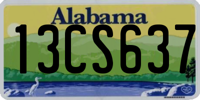 AL license plate 13CS637
