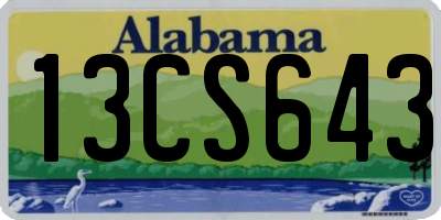 AL license plate 13CS643