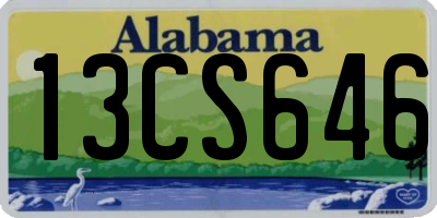 AL license plate 13CS646