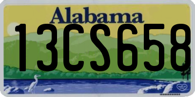 AL license plate 13CS658