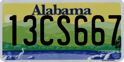 AL license plate 13CS667