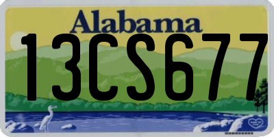 AL license plate 13CS677