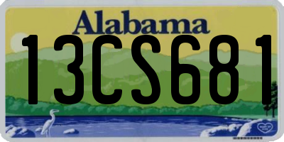AL license plate 13CS681