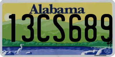 AL license plate 13CS689