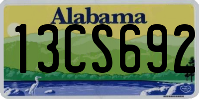 AL license plate 13CS692