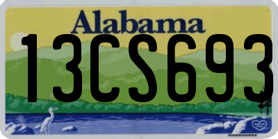 AL license plate 13CS693