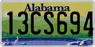 AL license plate 13CS694