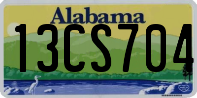 AL license plate 13CS704