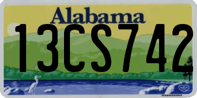 AL license plate 13CS742