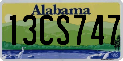 AL license plate 13CS747
