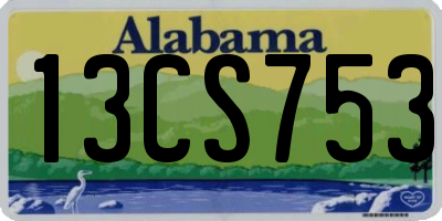AL license plate 13CS753