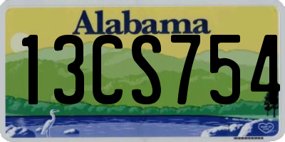 AL license plate 13CS754