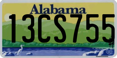 AL license plate 13CS755
