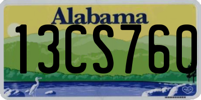 AL license plate 13CS760