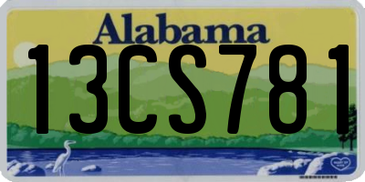 AL license plate 13CS781