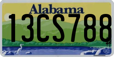 AL license plate 13CS788