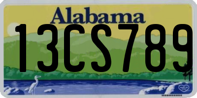 AL license plate 13CS789