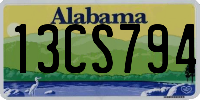 AL license plate 13CS794