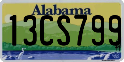 AL license plate 13CS799