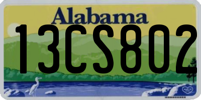 AL license plate 13CS802