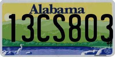 AL license plate 13CS803