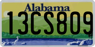 AL license plate 13CS809