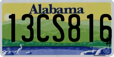 AL license plate 13CS816