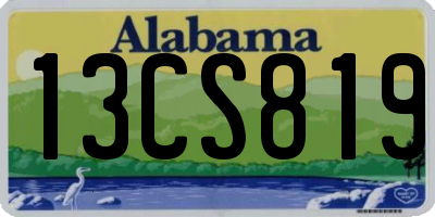 AL license plate 13CS819