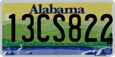AL license plate 13CS822