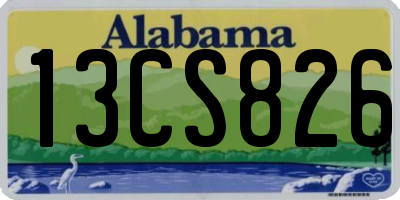 AL license plate 13CS826
