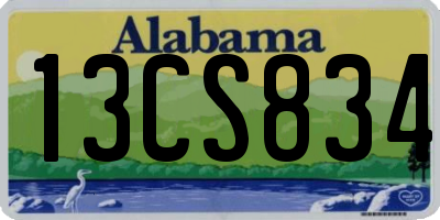 AL license plate 13CS834