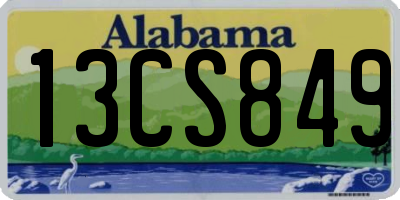 AL license plate 13CS849