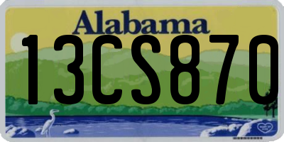 AL license plate 13CS870