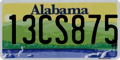 AL license plate 13CS875