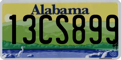 AL license plate 13CS899